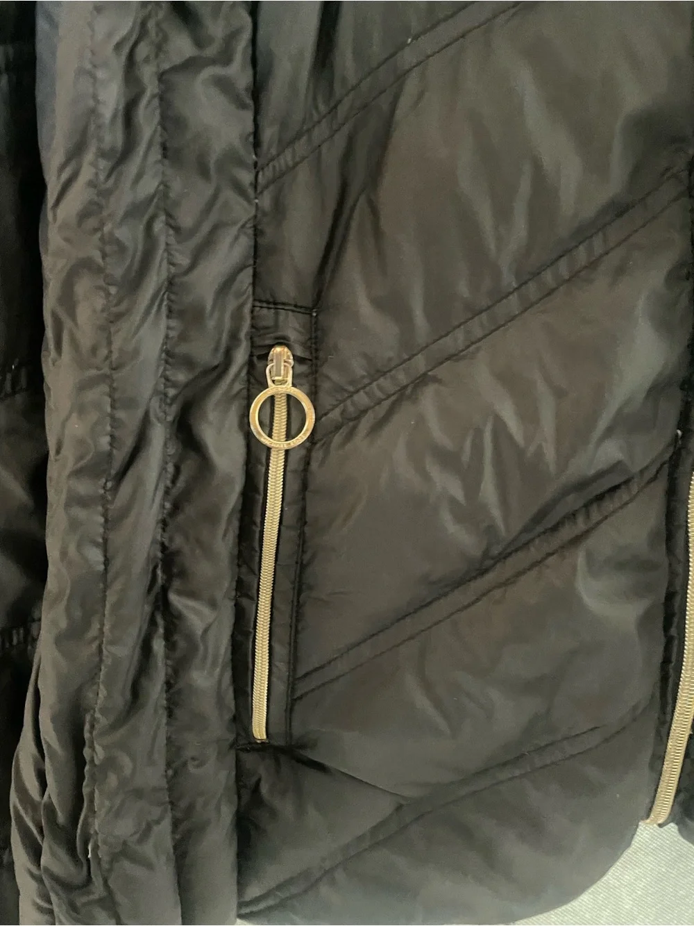 Michael Kors Black Quilted Packable Jacket XS